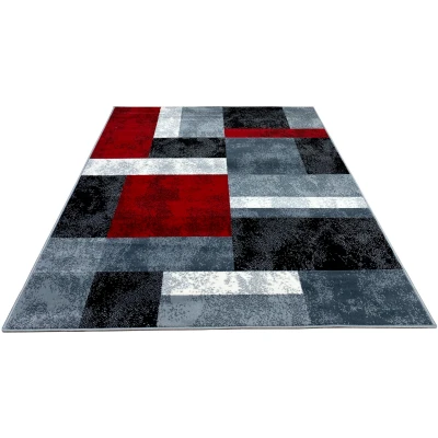 Abbildung von my home Teppich &quot;Lenn&quot;, rechteckig, weich, Kurzflor, modernes Karo Design