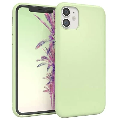 Abbildung von EAZY CASE Handyhülle Silikon mit Kameraschutz kompatibel iPhone 11 in Pastell Grün, Ultra dünn, Slimcover, Silikonhülle, Hülle, Softcase, Backcover