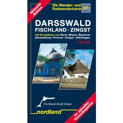 Abbildung von Fischland Darss Rostocker Heide: 1:30000, Rad und Wanderkarte. Mit Ortsplänen von Born, Wieck, Wustrow, Ahrenshoop, Prerow, Zingst, Dierhagen. (Deutsche Ostseeküste)
