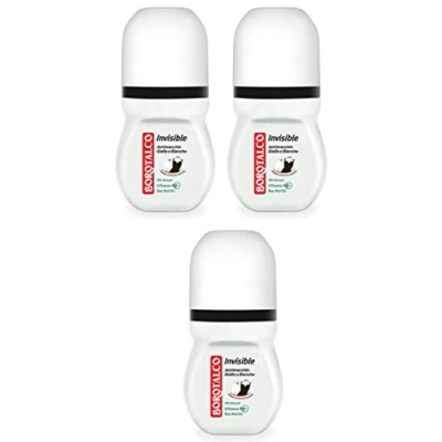 Abbildung von 3x BOROTALCO ROBERTS deo roll on Invisible 50ml deoroller Anti Flecken Spots 48h