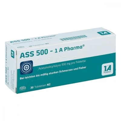 Abbildung von ASS 500 1 A Pharma Tabletten 30 St