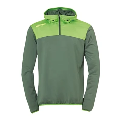 Abbildung von Kempa Herren Emotion 2.0 Quarter Zip Hoodie Sweatshirt, Dragon grün/Hope grün, 4XL