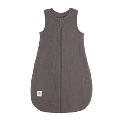 Abbildung von LÄSSIG Baby Sommerschlafsack ohne Ärmel Muslin Baumwolle GOTS zertifiziert unisex/Muslin Sleeping Bag anthracite, Größe 86/92 13 18 Monate