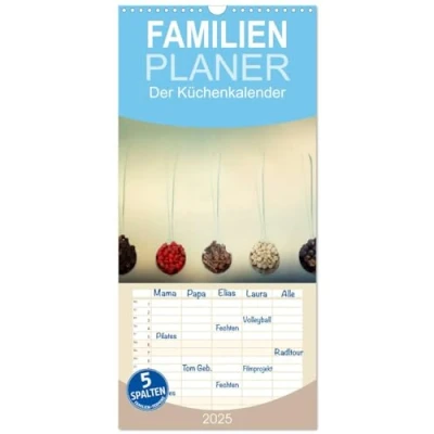 Abbildung von Familienplaner 2025 Der Küchenkalender mit 5 Spalten (Wandkalender, 21 cm x 45 cm), CALVENDO