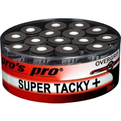 Abbildung von Pro&#039;s Pro Super Tacky Plus Overgrip 30 STK. Griffbänder für Tennis, Badminton, Squash, Schwarz