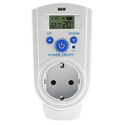 Abbildung von ChiliTec Steckdosenthermostat ST 35 Digital Steckdose mit Temperaturregler Zwischenstecker 230V Thermostat für Heizung Ventilator Infrarotheizung Kühlgeräte