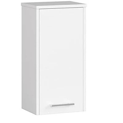 Abbildung von AKORD Hängeschrank Badezimmerschrank FIN W30 eintürig B30 x H60 T22,5 cm Tür mit Links oder rechtseitiger Montage Gewicht 15 kg Farbe: Weiß
