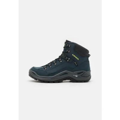 Abbildung von Lowa Renegade GTX MID Hikingschuh, Herren, Größe: 41, Dunkelblau/limone Schuhe