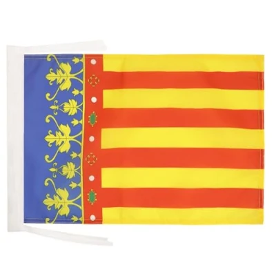 Abbildung von AZ FLAG Flagge Valencia 45x30 cm Mit Kordel Valencianische Gemeinschaft Fahne 30 x 45 Flaggen