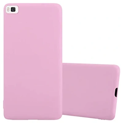 Abbildung von Cadorabo Hülle kompatibel mit Huawei P8 Schutzhülle TPU Silikon Case Candy Design Slim Kratzfest Weiche Gummi Rundumschutz für in Rosa