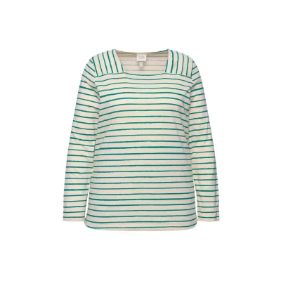 Abbildung von Ulla Popken Langarmshirt, Damen, Größe: 42/44, Fir green