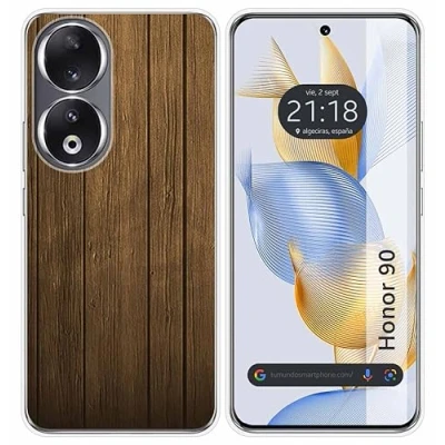 Abbildung von Hülle Silikon für Huawei Honor 90 5G Design Holz Muster