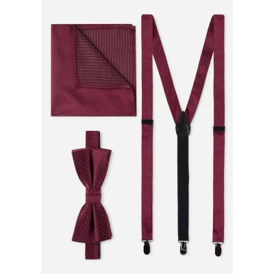 Abbildung von MONTI Hosenträger &quot;SILVIO&quot;, (Set, 3 St.), veredelt mit Kunstlederapplikation am Rücken, Tupfen Muster