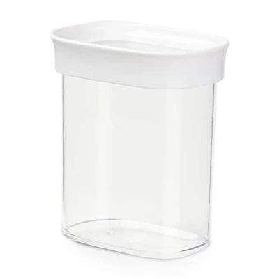 Abbildung von EMSA 513555 Vorratsdose Optima Für Trockenvorräte 0,38 L Stapelbar Rechteckig 100 % keimfrei Frische Dichtung Sicher Weiß/Transparent