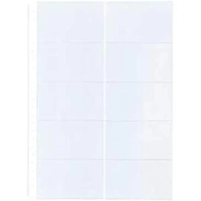Abbildung von Visitenkartenhülle Kangaro A4 PP 120 micron 23r.10St. 10 Fächer genarbt
