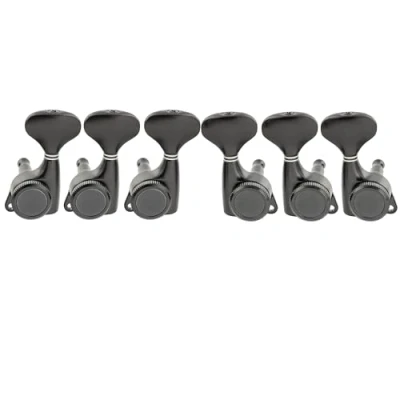 Abbildung von Musiclily Pro 3L3R Gitarren Locking Tuners Mechaniken 18:1 Ratio Tuning Pegs Keys Machine Heads für LP SG Style E Gitarre/Akustikgitarre, Schwarz mit Y Button