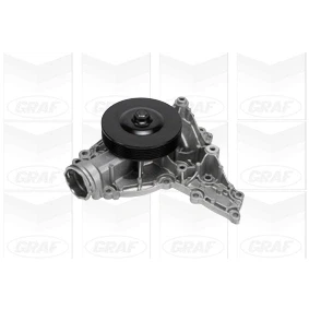 Abbildung von GRAF PA1027 Wasserpumpe mit Dichtung mechanisch Stahlblech 125 für Keilrippenriementrieb MERCEDES BENZ: C Klasse T modell, E Limousine
