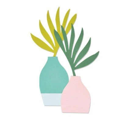 Abbildung von Sizzix Foliage by Chapter Bigz L Die Vase &amp; Laub von Jennifer Ogborn 665903 Kapitel 2 2022, Papier Metall, multicolor, One Size