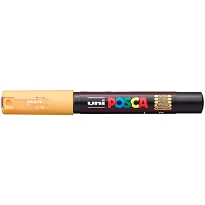 Abbildung von uni ball 186720 POSCA Marker mit extra feiner Rundspitze, 0,7 mm Strichstärke, apricot