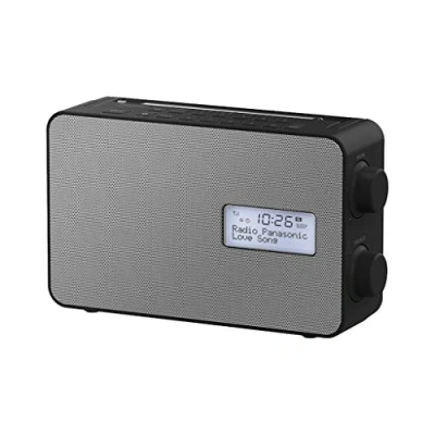 Abbildung von Panasonic RF D30BTEG K Digitalradio mit Bluetooth (DAB+, UKW, Netz und Batteriebetrieb, Spritzwasserschutz, AUX, Weckfunktion, Küchentimer) schwarz
