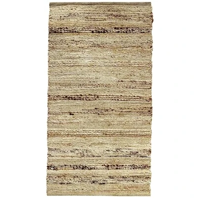 Abbildung von HAMID Jute Teppich, Nur, Teppich 100% Natur, Jutefaser Handgewebt, Weicher und Hohe Festigkeit für Wohnzimmer, Esszimmer, Schlafzimmer, Flurteppich (D4, 150x80cm)