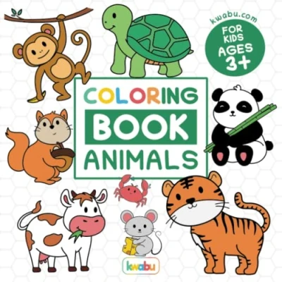 Abbildung von Coloring Book Animals For Kids: Preschool Children Ages 3 5 Turtle, Dolphin, Lion &amp; Many More Big Animal Illustrations To Color Boys Girls (Coloring Books 5)