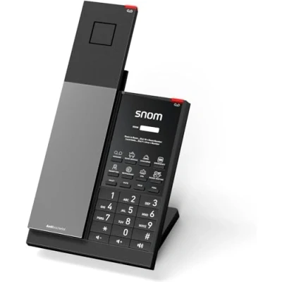 Abbildung von Snom HD351W DECT/WiFi Telefon Schnurlos mit Antibakteriellem Gehäuse, Optische Rufanzeige, 5 Handgeräte, Freisprechen, Stummschaltung, Server in Deutschland