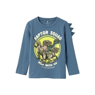 Abbildung von Name it Nmmjinus Jurassic Langarmshirt für Kinder, Größe: 86, Bluefin