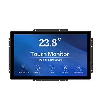 Abbildung von GreenTouch 23,8 Zoll 10 Punkte Open Frame PCAP Touchscreen Monitor Industrielles Touch Display 16:9 TFT LCD…