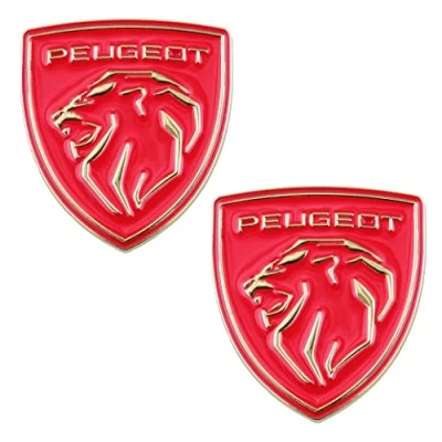 Abbildung von Wolfskopf Emblem Autoaufkleber passend für die Schildart Autobeschriftung (Rotgold)