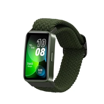 Abbildung von kwmobile Uhrenarmband Armband für Huawei Band 9 / 8, Nylon Fitnesstracker Sportarmband Innenmaße von 14 22 cm