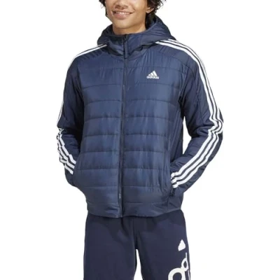 Abbildung von adidas Herren Essentials 3 Stripes Insulated Hooded Hybrid Jacket Jacke, Legend Ink, S