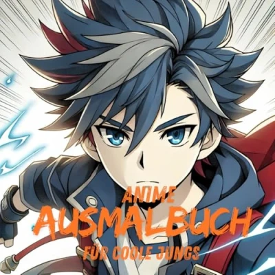 Abbildung von Anime Ausmalbuch für coole Jungs: &quot;Entdecke die Welt der Helden und Abenteuer 100 Motive zum Ausmalen!&quot;
