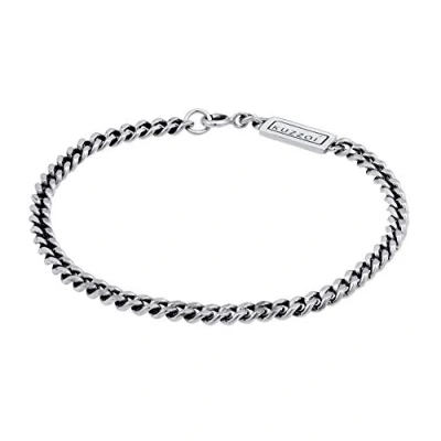 Abbildung von Kuzzoi Buddha Silber Armband für Herren, Handgefertigtes Panzerarmband aus 925 Sterling Oxidiert, Mit Federring, 5mm Breit, 10g Schwer, Länge 19 cm