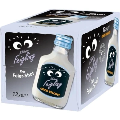 Abbildung von Kleiner Feigling Coco Biscuit (12 x 0,1l) Feinster Vodka mit tropischem Kokosgeschmack Der kultige Party Schnaps für jede Feier Frech, fruchtiger Shot 15 % Vol.