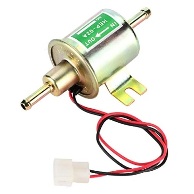 Abbildung von KIMISS Kraftstoffpumpe, Universal 12V elektrische Kraftstoffpumpe Niederdruckschraube Befestigung Benzinpumpe HEP 02A