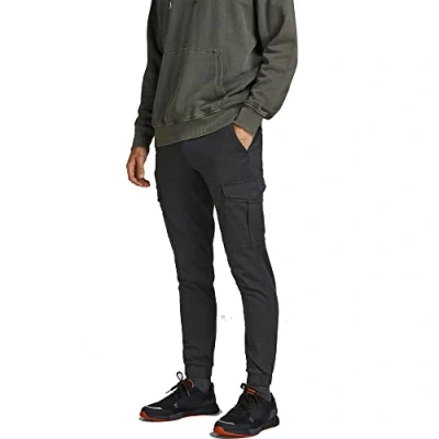 Abbildung von Jack &amp; Jones Imarco Jjjoe Cuffed AKM Cargohose, Herren, Größe: 28x30, Black