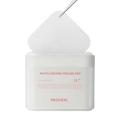Abbildung von MEDIHEAL Phyto Enzym Peeling Pad Vegane Gesichtserneuerung Gaze Pads mit LHA &amp; Papaya Porenstraffende zur Kontrolle des Talgs für abgestorbene Hautzellen, 90