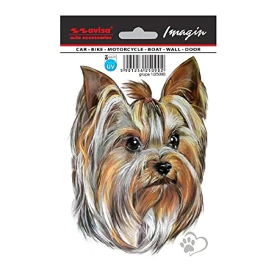 Abbildung von Avisa Auto Tattoo Aufkleber Yorkshire Terrier 11x15,5cm
