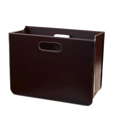 Abbildung von DESIGN DELIGHTS Zeitungsständer ZEITUNGSKORB &quot;BUSINESS&quot;, braun, 30,5 cm, Magazinhalter
