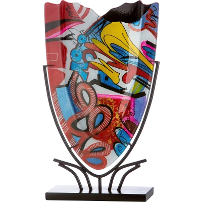Abbildung von Casablanca by Gilde Dekovase Street Art (1 St), Vase aus Glas auf Metallständer, Höhe ca. 47 cm