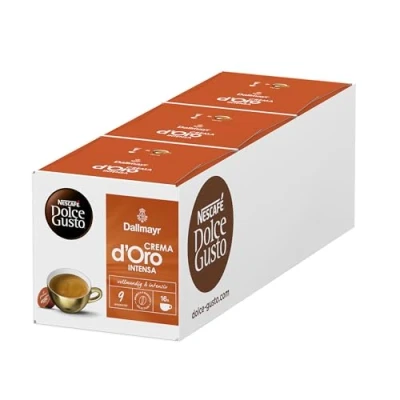 Abbildung von NESCAFÉ DOLCE GUSTO DALLMAYR Crema d&#039;Oro Intensa Kaffeekapseln 3er Pack (3 x 16 Portionen)