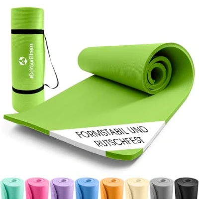 Abbildung von #DoYourFitness x World Fitness Fitnessmatte &quot;Yamuna&quot; 183x61x1,5cm Phthalatfrei &amp; rutschfest Gymnastikmatte ideal für Yoga, Pilates, Fitness, Outdoor im Studio zu Hause Grün