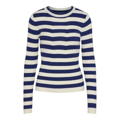 Abbildung von Pieces Crista LS Oneck NOOS BC Strickpullover Faded denim, Damen, Größe: XS, denim