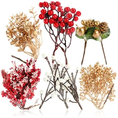 Abbildung von com four® Weihnachtsdekoration dekorative Zweige zum Basteln weihnachtliche Streudeko Bastel Set Weihnachtspotpourri als Tischdeko (6X Beutel: Zweige)