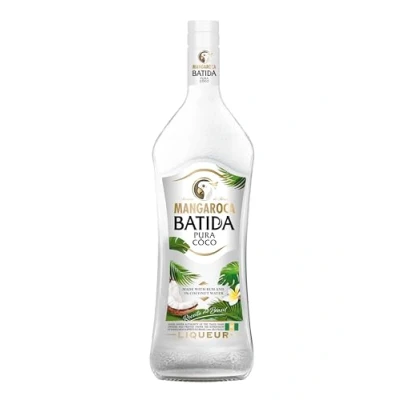 Abbildung von Mangaroca Batida Pura Côco (1 x 0,7 l) 21% vol. Klarer Kokoslikör aus Rum und Kokosnusswasser, laktosefrei, vegan, für den puren Genuss oder zum Mischen klassischer Cocktails Longdrinks