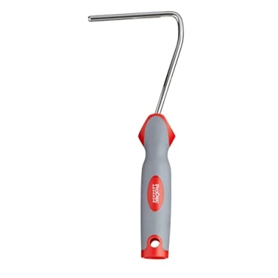 Abbildung von ProDec Advance Mini Farbrollenrahmen mit weichem Griff, 100 mm, kompatibel allen Farbrollern 250 mm lang, universelle verchromte Steckstange 6 Durchmesser