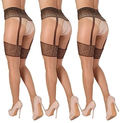 Abbildung von Bananalu Ouvert Strumpfhose Intimo Noir 20 Daino/Nero XL DEN (1 St)