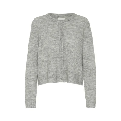 Abbildung von Part Two Linikapw Strickjacke, Damen, Größe: Large, Medium grey melange