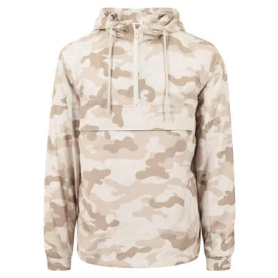 Abbildung von Urban Classics CAMO PULL OVER Windbreaker Windbreaker, Herren, Größe: Large, Sand